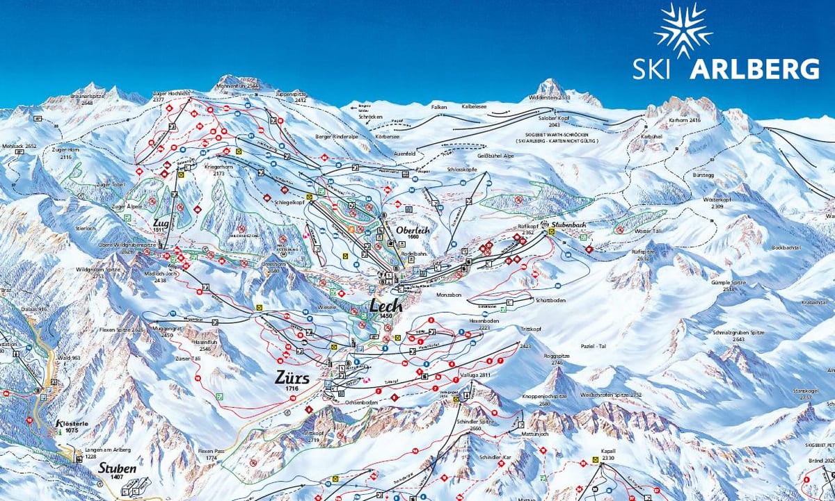 kartta arlberg itävalta