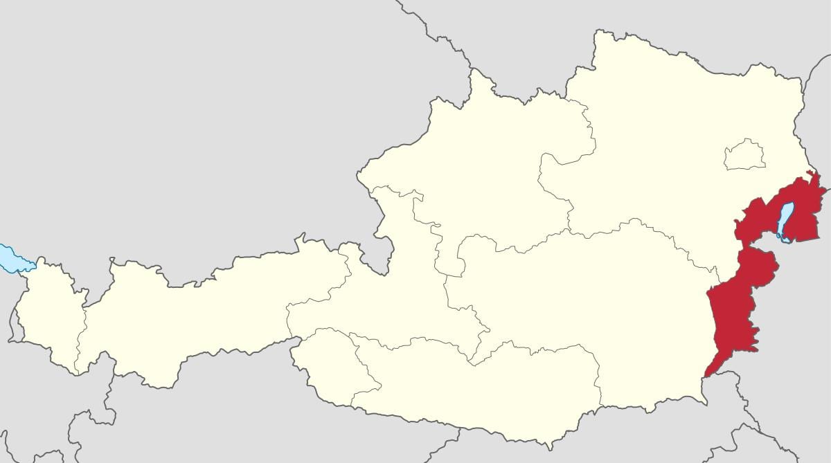 kartta burgenland, itävalta