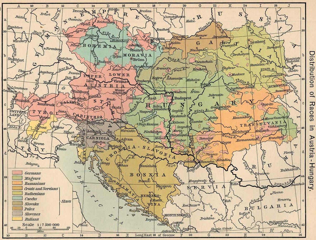 itävalta-unkarin kartta 1900