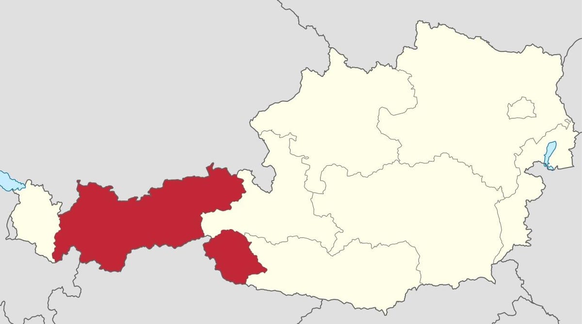 tirol itävalta kartta