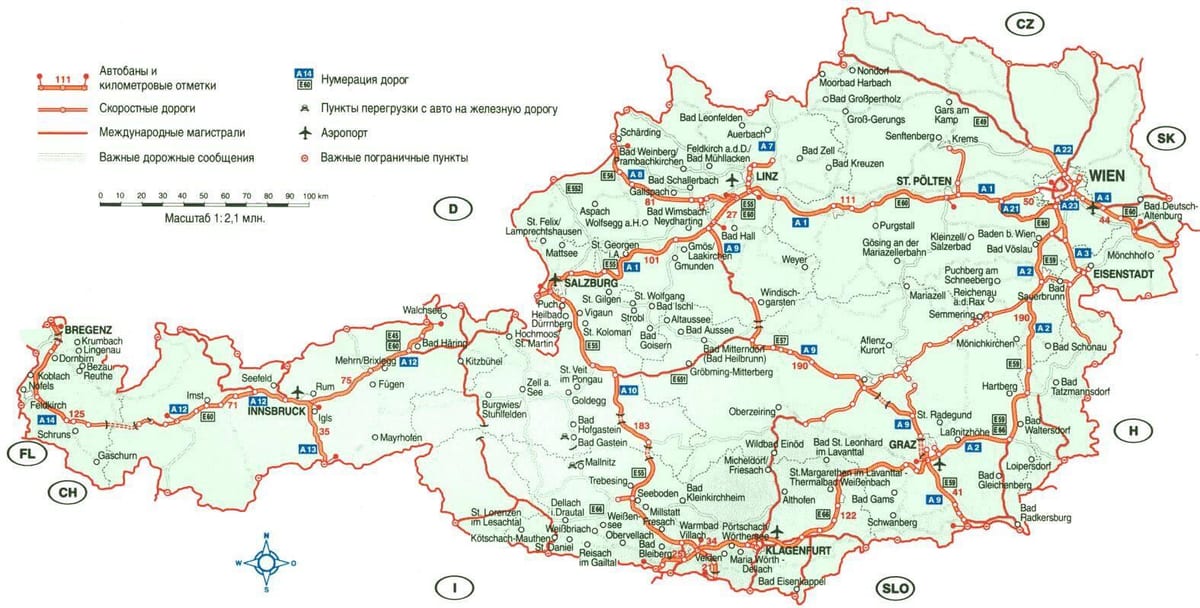 itävalta matkustaa kartta