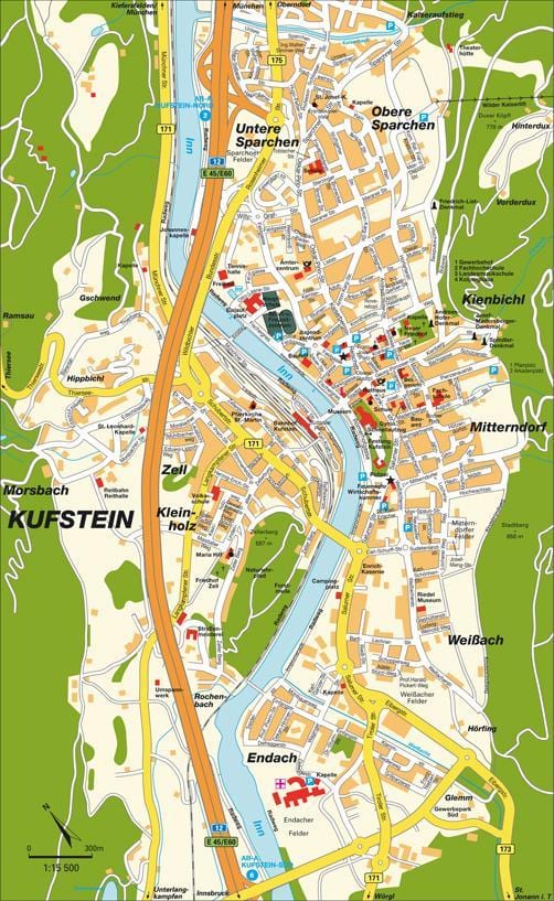 kartta kufstein, itävalta