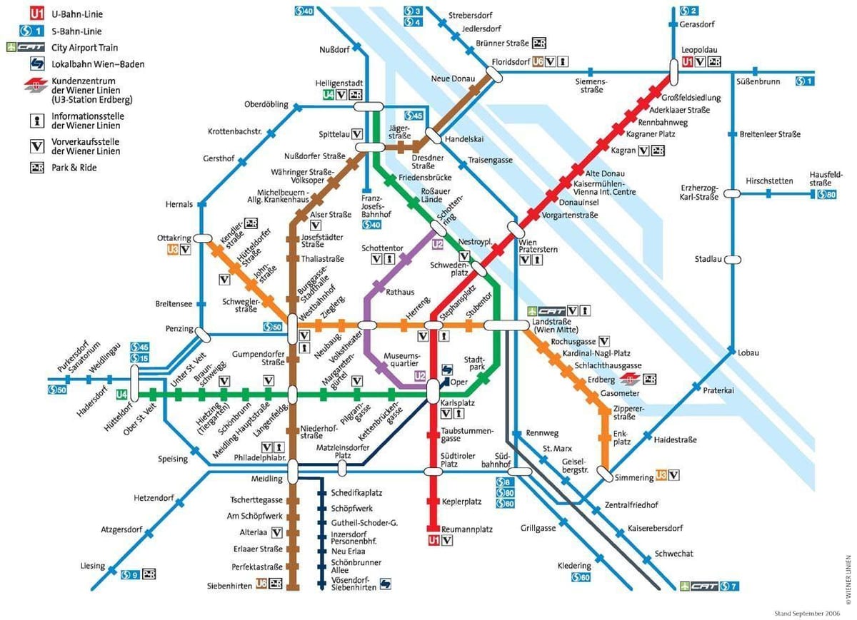 wien itävalta metro kartta