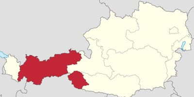 Itävalta-tiroli kartta