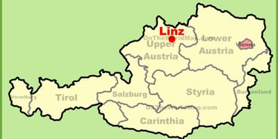 Kartta linz, itävalta