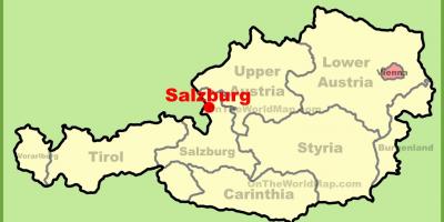 Itävallan salzburg kartta