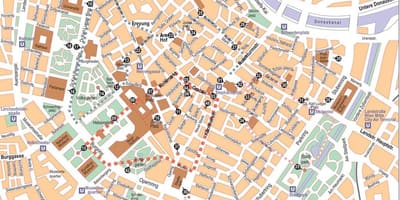 Wien, itävalta kaupungin keskustassa kartta